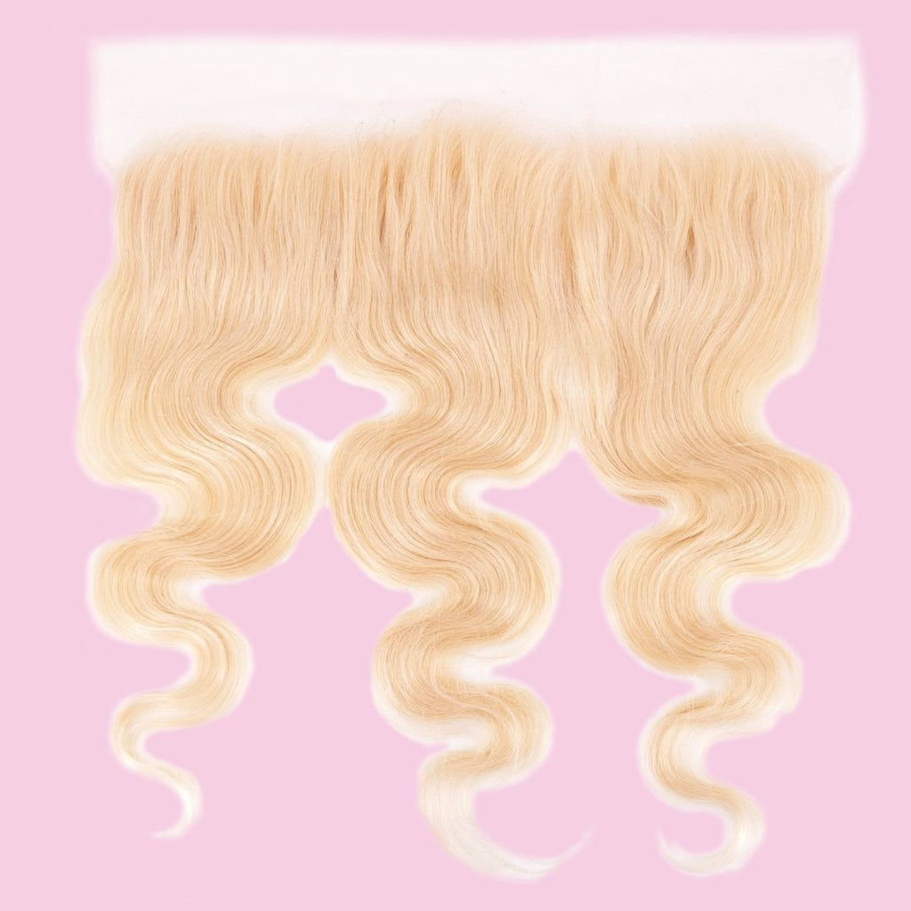Blonde Body Wave 13x4 Transparent Lace Frontal